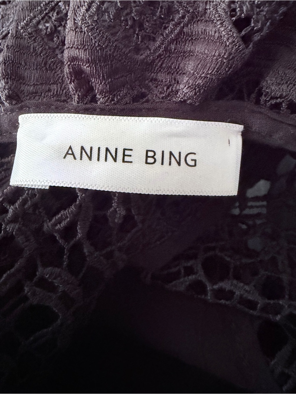 Anine Bing Black Lace Ruffle Sleeve Top - Picture 10 of 10
